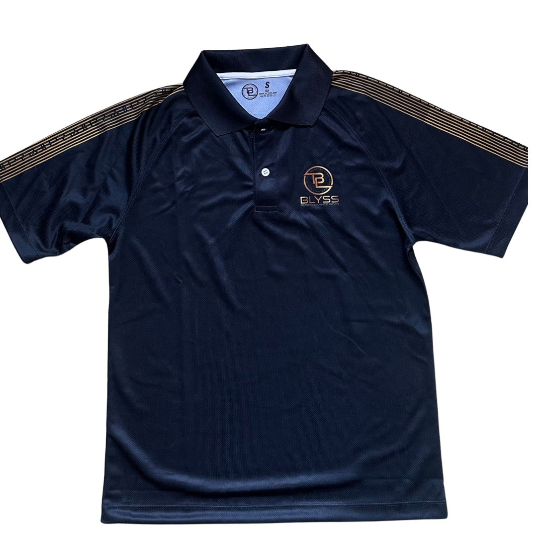 BLYSS Performance Gear Polo Ari Black Gold