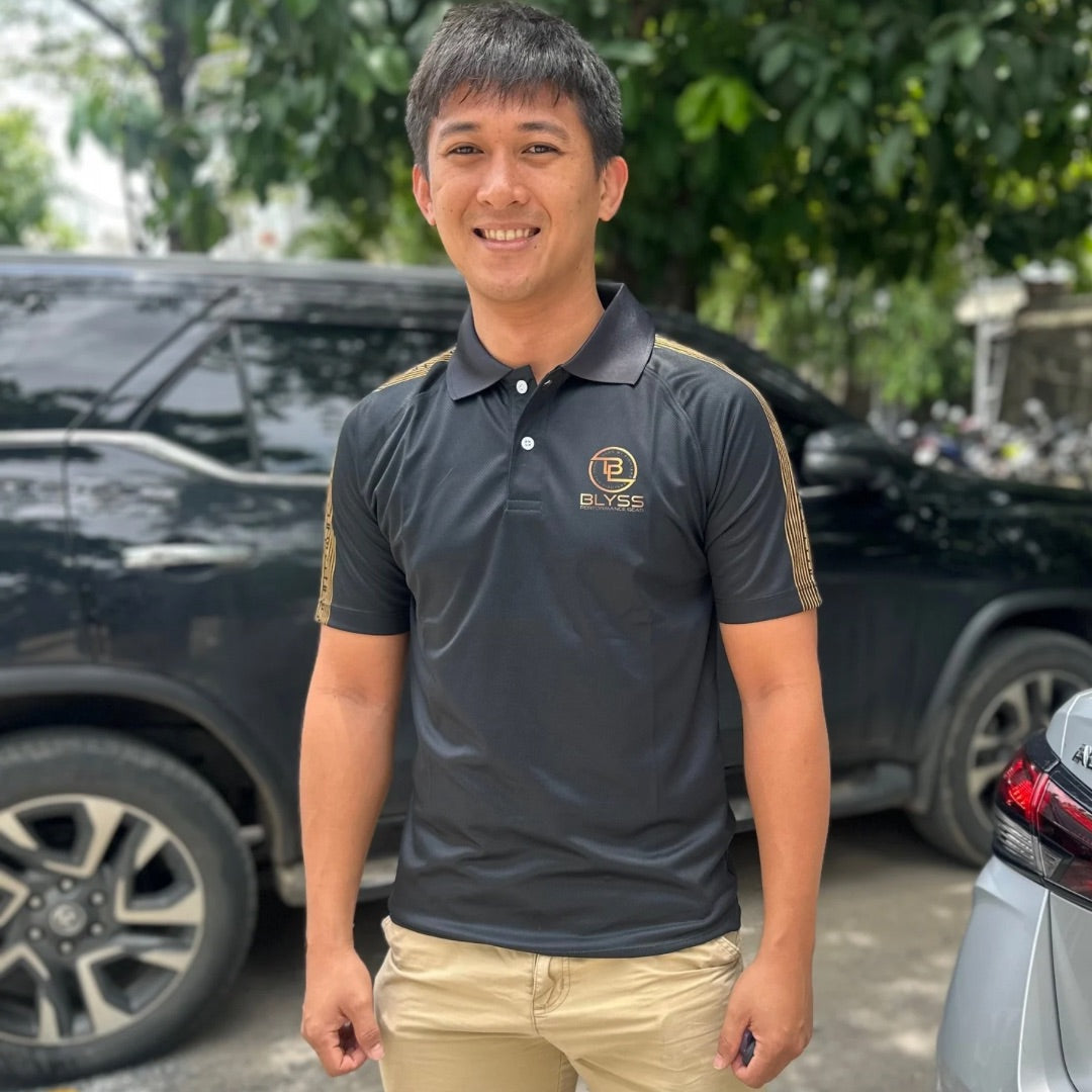 BLYSS Performance Gear Polo Ari Black Gold