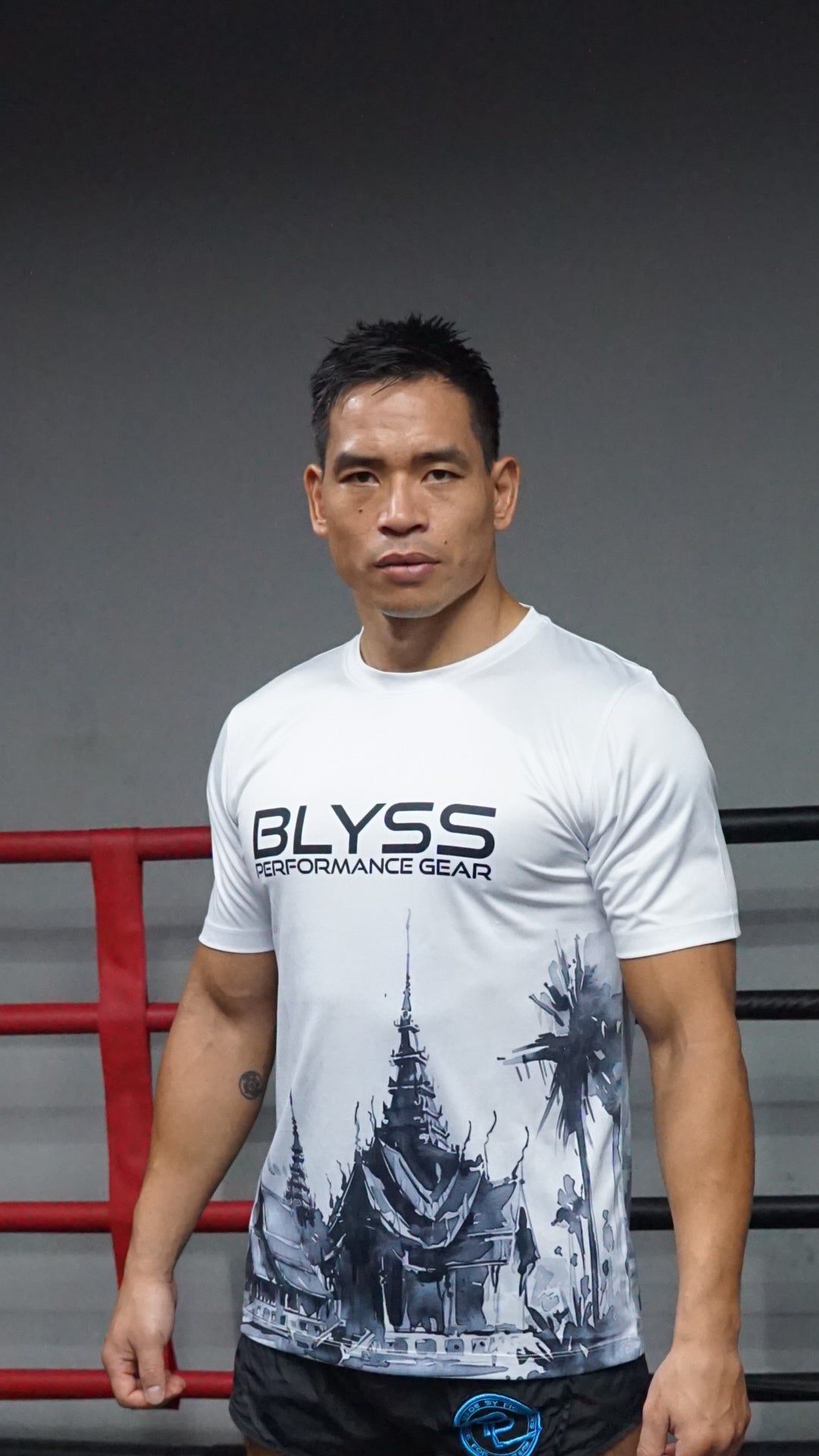 BLYSS Performance Gear Muay Thai T-Shirt Temple Edition White