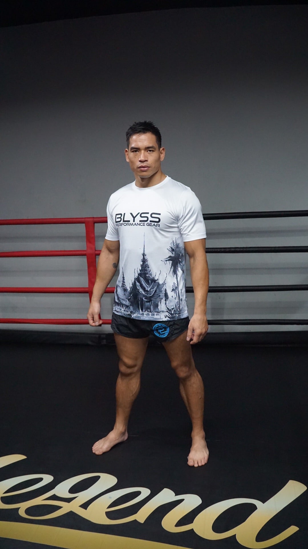 BLYSS Performance Gear Muay Thai T-Shirt Temple Edition White