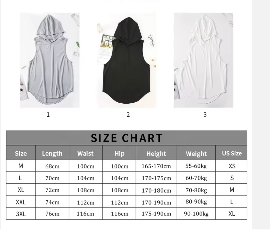 BLYSS Breathable Hoodie Tank Top Black
