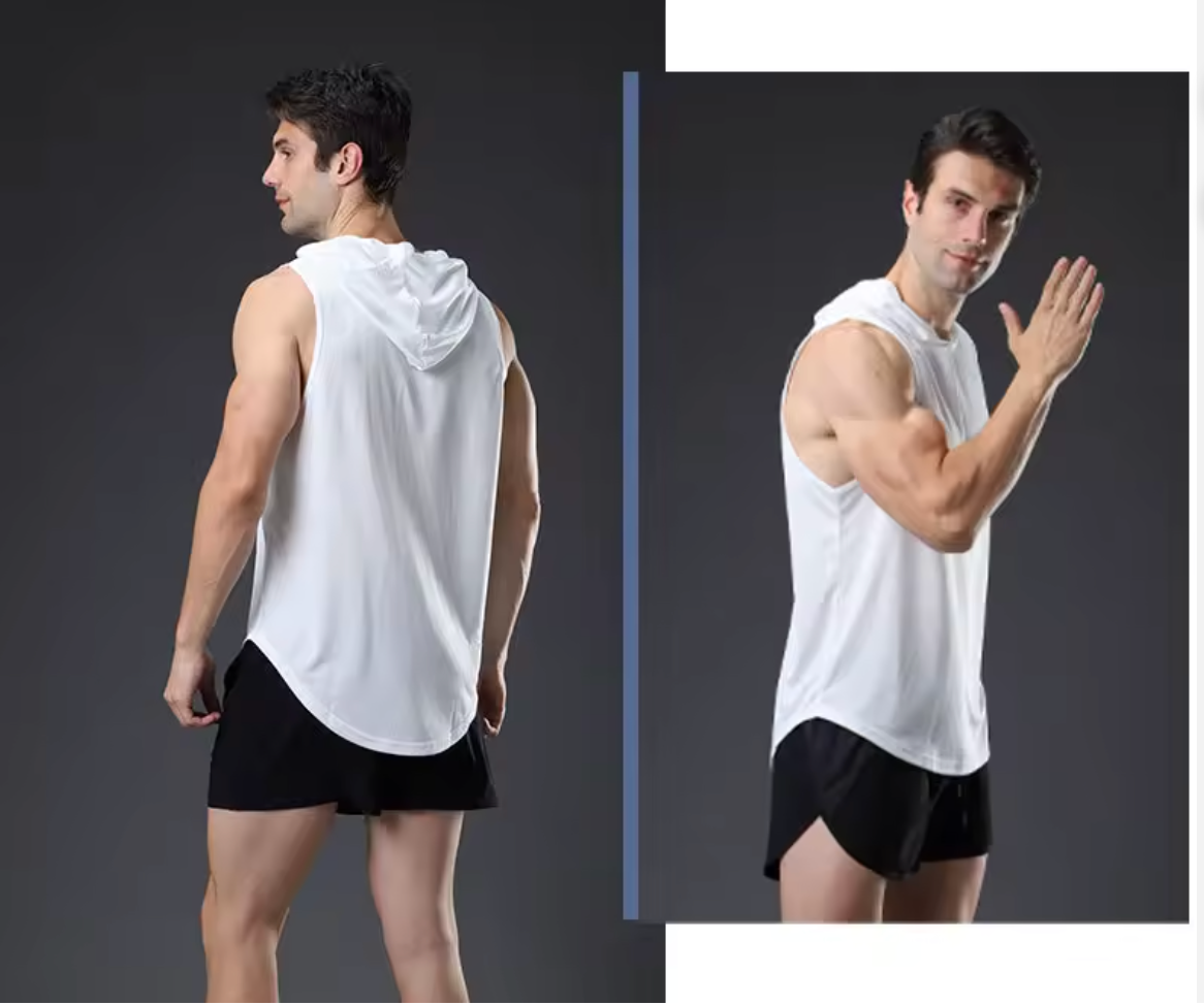 BLYSS Breathable Hoodie Tank Top Black