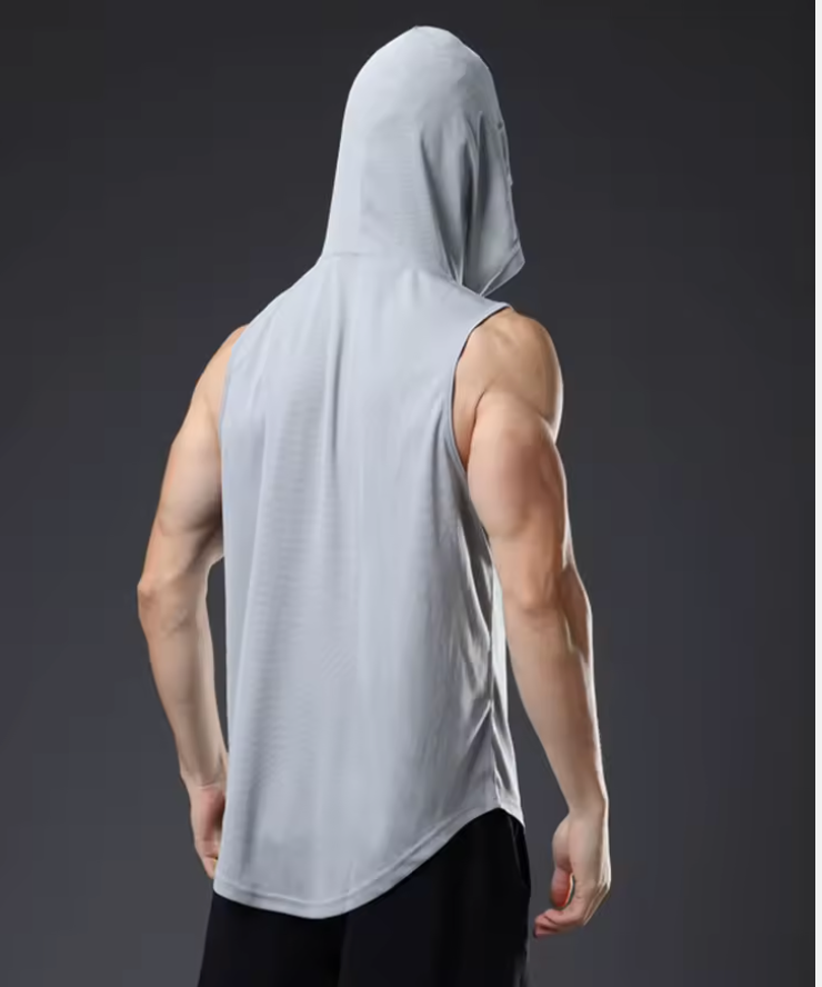 BLYSS Breathable Hoodie Tank Top Black