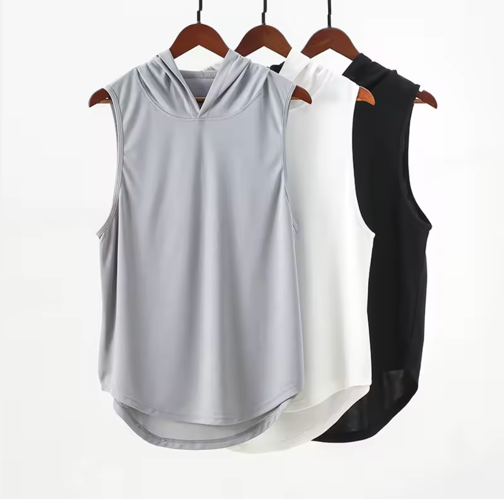 BLYSS Breathable Hoodie Tank Top Black