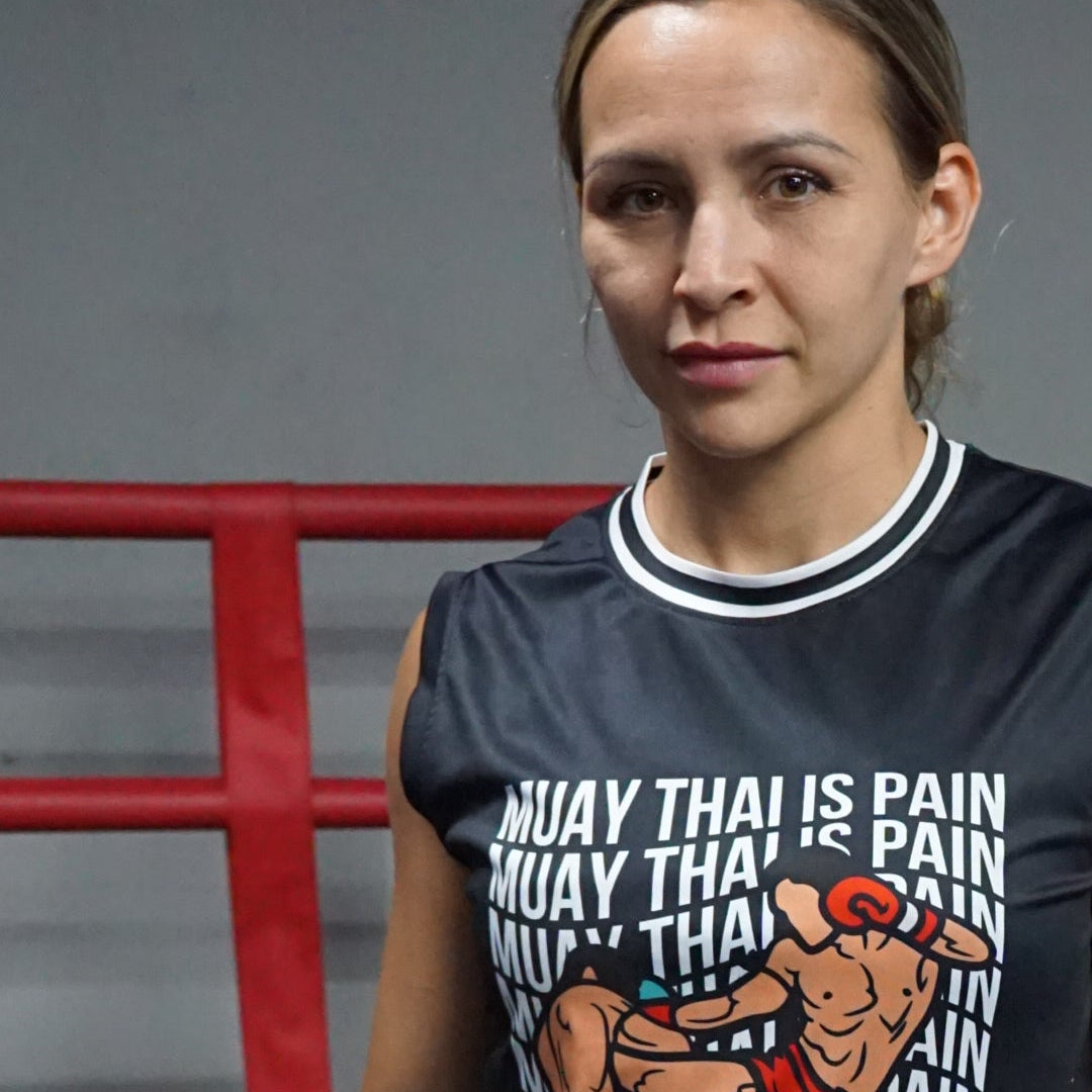 BLYSS Muay Thai Tank Top MUAY THAI IS PAIN Black