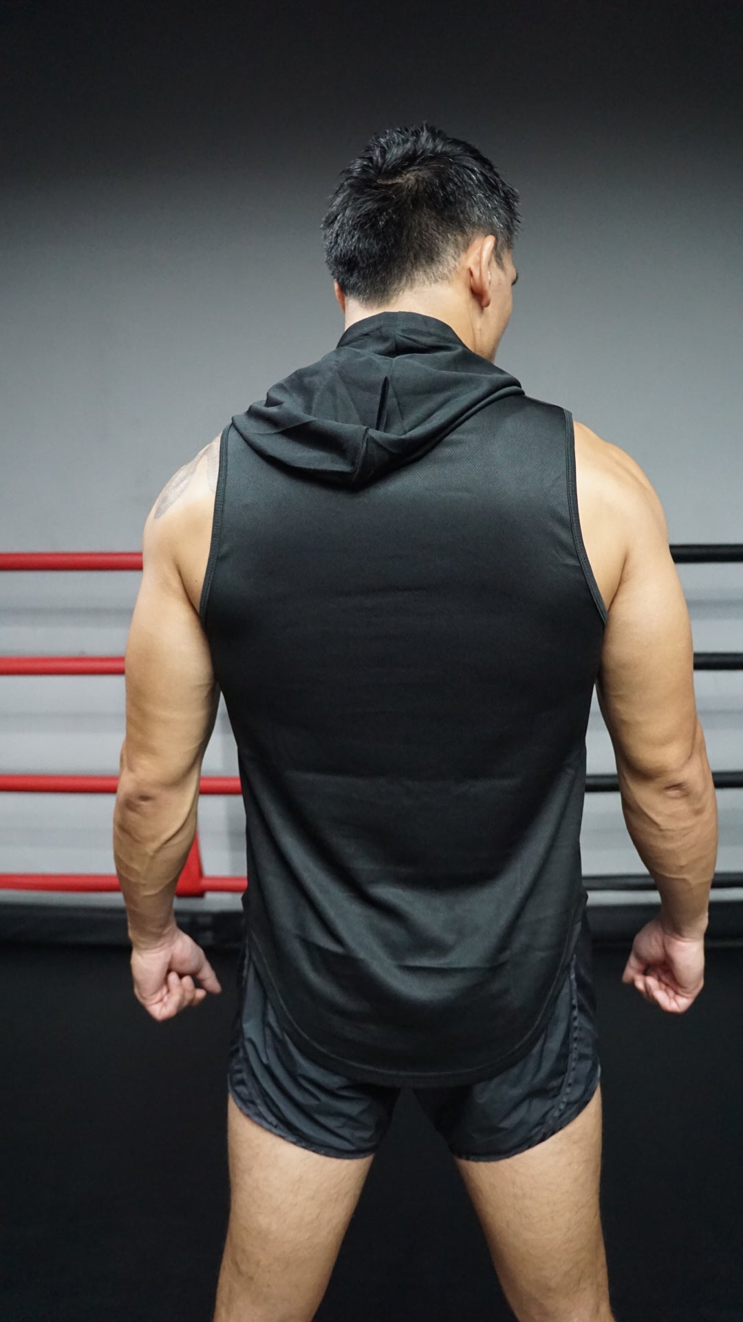 BLYSS Performance Gear Breathable Hoodie Tank Top Black