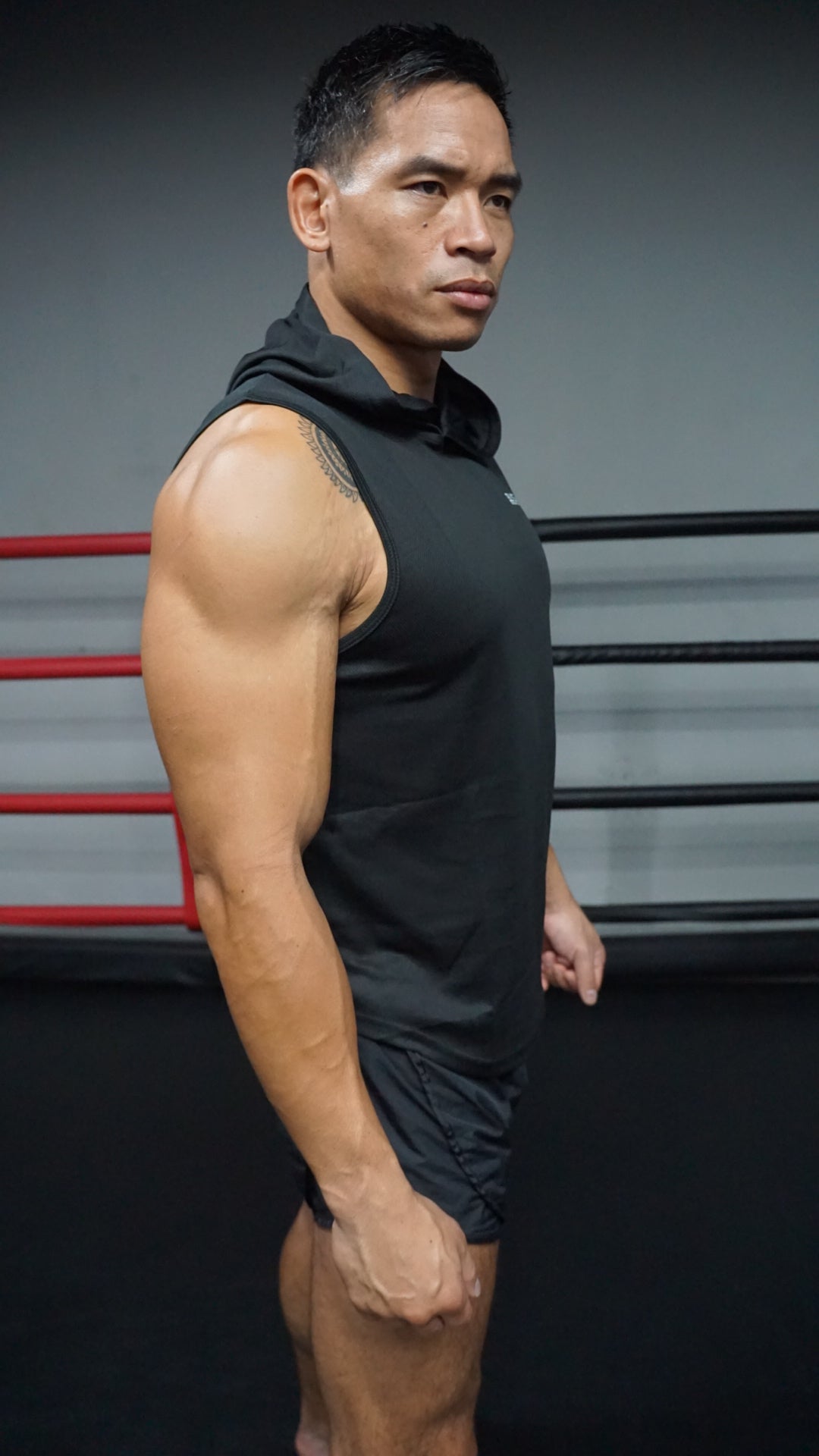 BLYSS Performance Gear Breathable Hoodie Tank Top Black