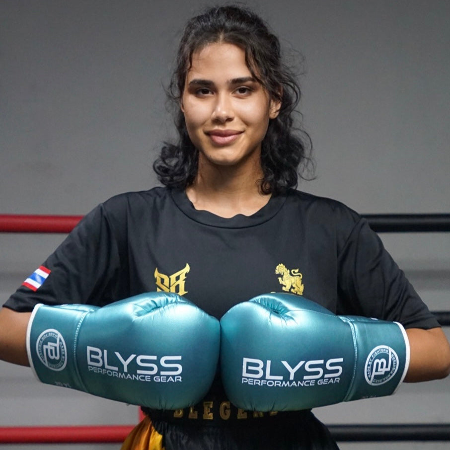Muay Thai Gloves Blyss Metallic Blue