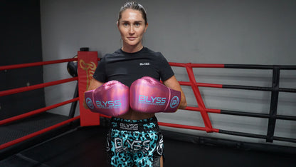 BLYSS Performance Gear Boxing Gloves BTB25 Metallic Pink Lace Up
