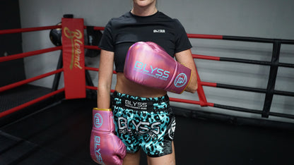 BLYSS Performance Gear Boxing Gloves BTB25 Metallic Pink Lace Up