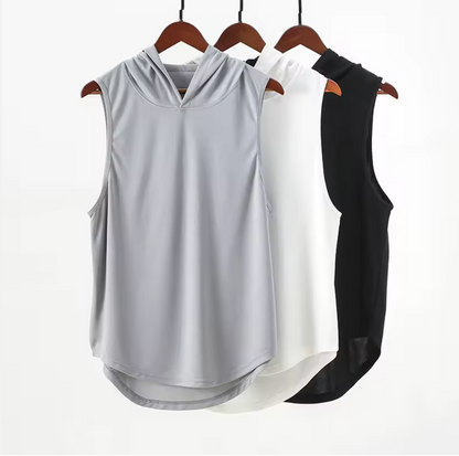 BLYSS Breathable Hoodie Tank Top Black