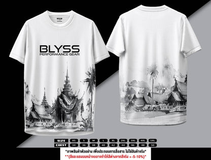 BLYSS Performance Gear Muay Thai T-Shirt Temple Edition White