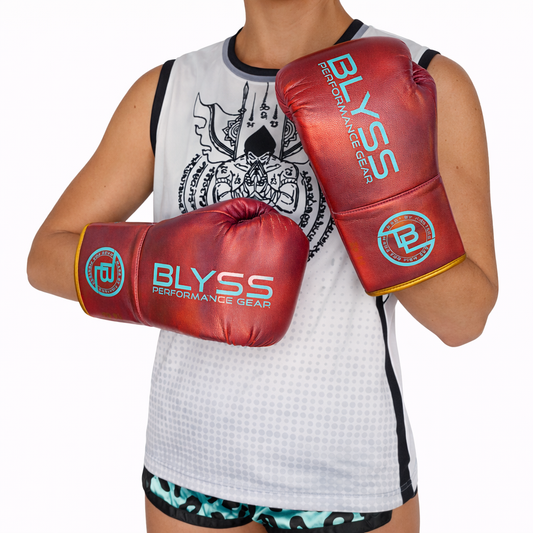 BLYSS Performance Gear Boxing Gloves BTB25 Metallic Pink Lace Up