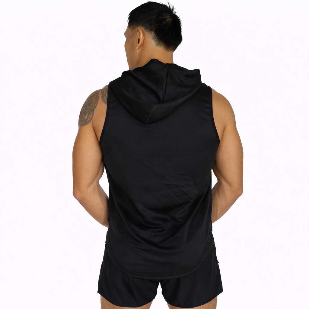 BLYSS Performance Gear Hoodie Tank Top Black