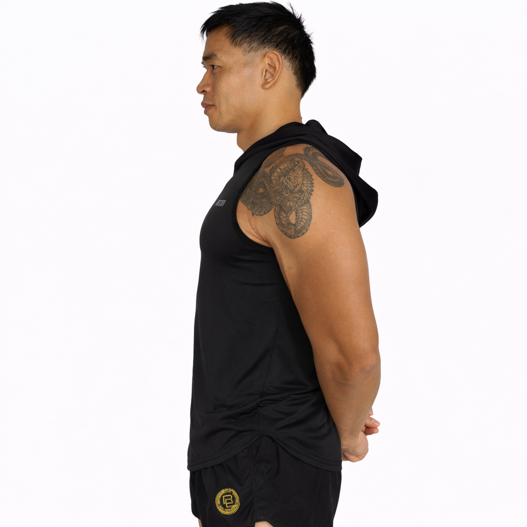 BLYSS Performance Gear Hoodie Tank Top Black