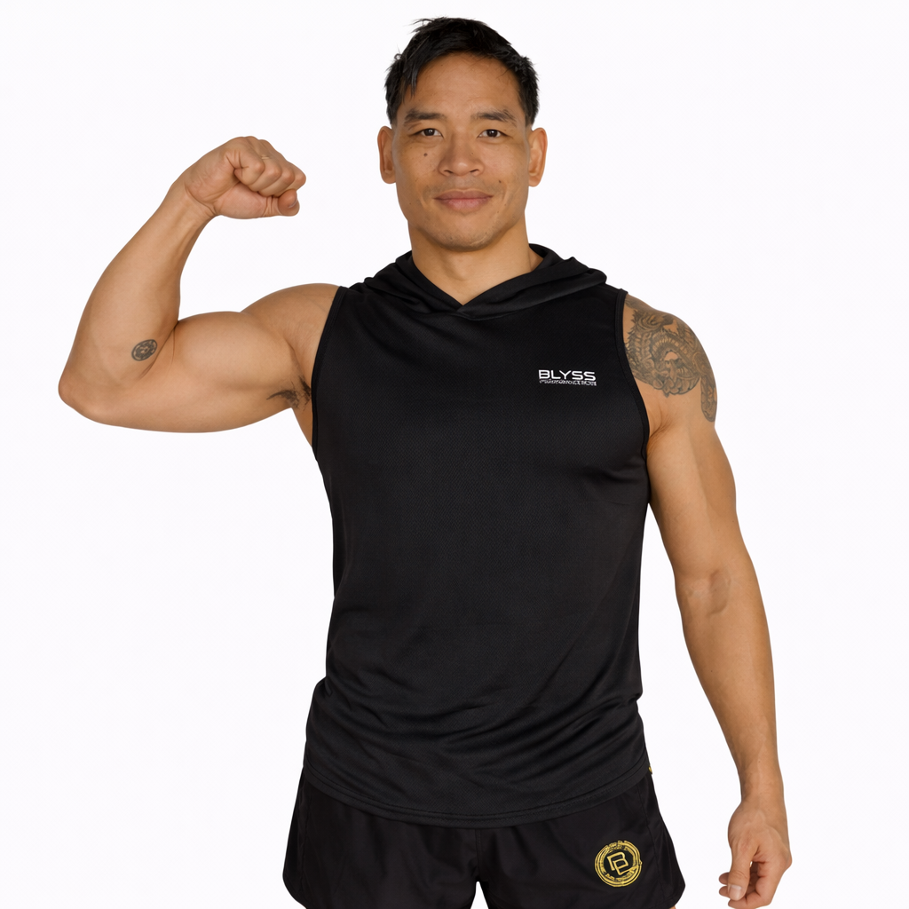 BLYSS Performance Gear Hoodie Tank Top Black