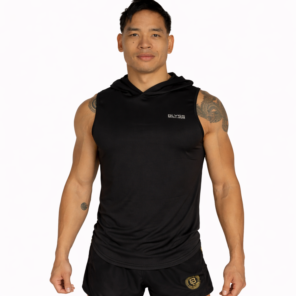 BLYSS Performance Gear Hoodie Tank Top Black