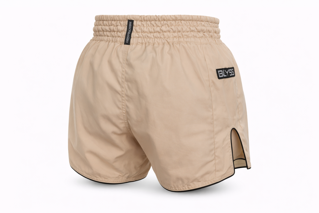 BLYSS Performance Gear Muay Thai Shorts PULSE Beige