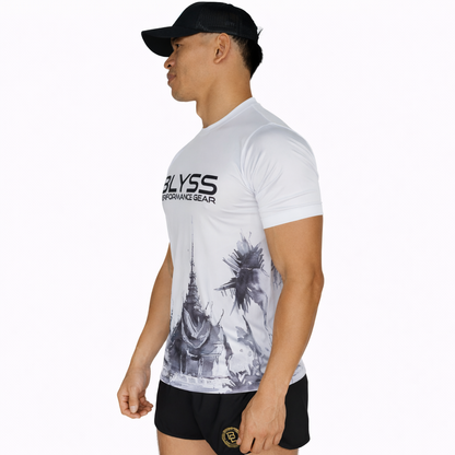 BLYSS Performance Gear Muay Thai T-Shirt Temple Edition White