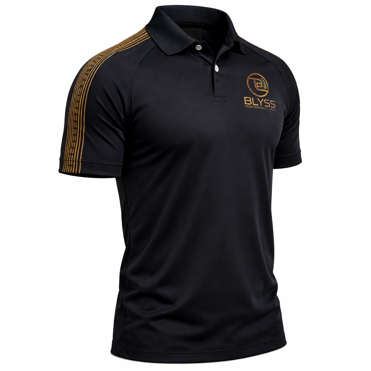 BLYSS Performance Gear Polo Ari Black Gold