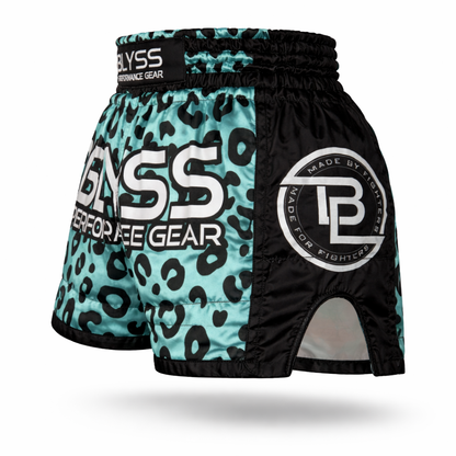 BLYSS Performance Gear Shorts Electric Blue Leopard