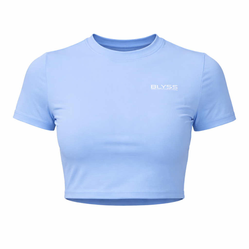 BLYSS Performance Gear Woman Sport Cropped Top Impact Sky Blue