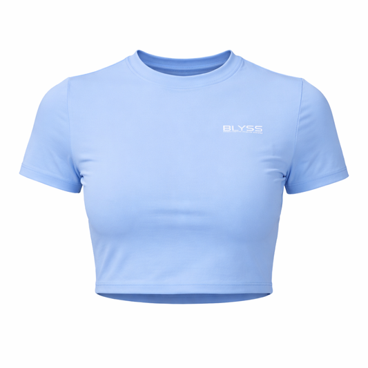 BLYSS Performance Gear Woman Sport Cropped Top Impact Sky Blue