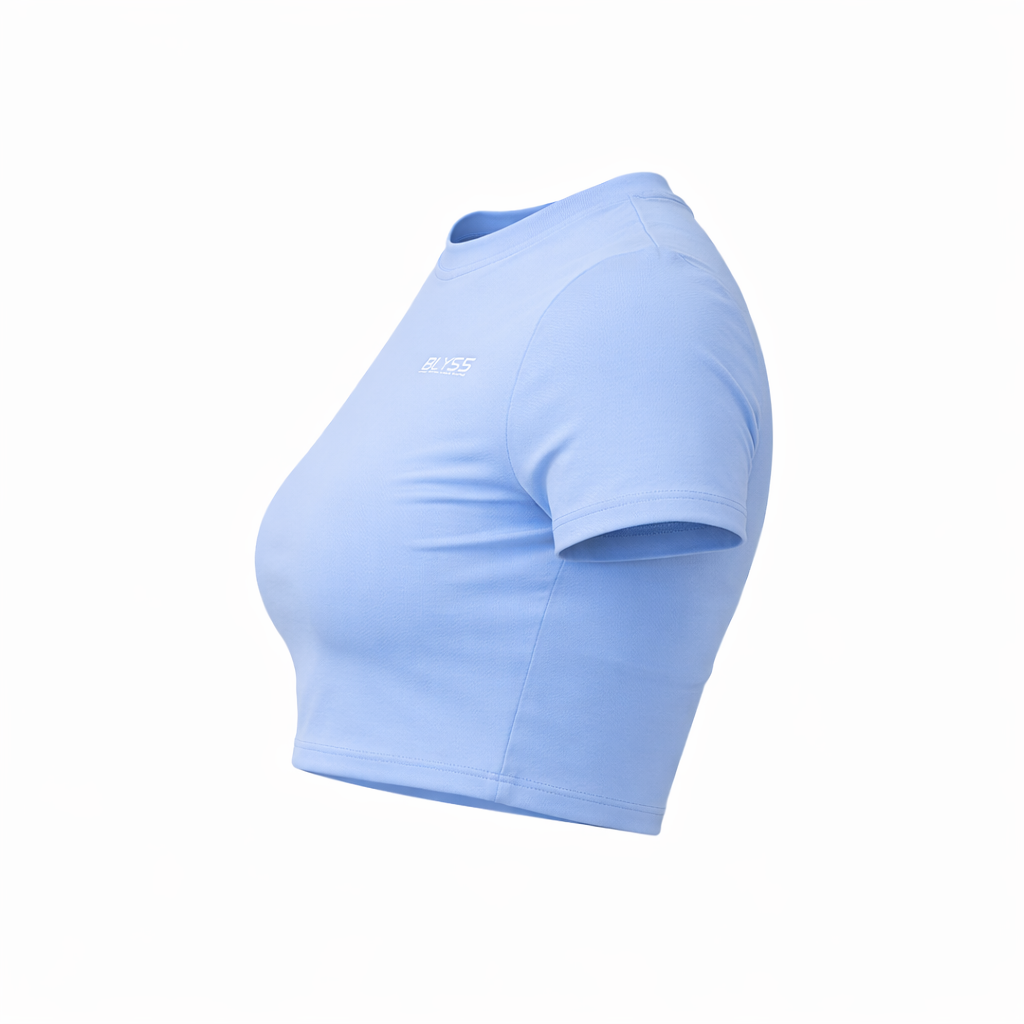 BLYSS Performance Gear Woman Sport Cropped Top Impact Sky Blue