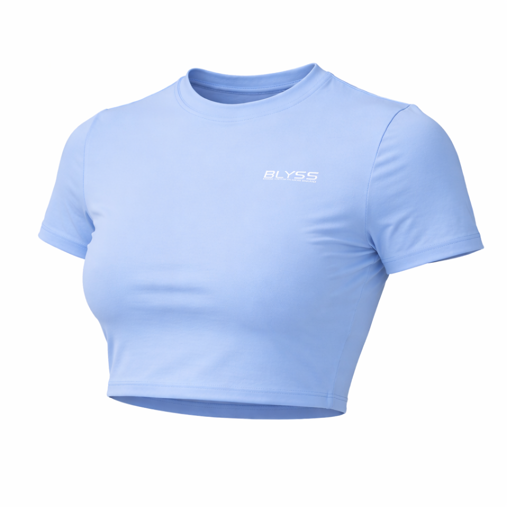 BLYSS Performance Gear Woman Sport Cropped Top Impact Sky Blue