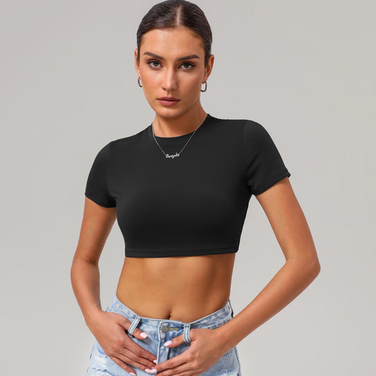 BLYSS Woman Sport Cropped Top Impact Sky Black