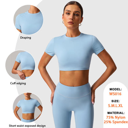 BLYSS Woman Sport Cropped Top Impact Sky Blue