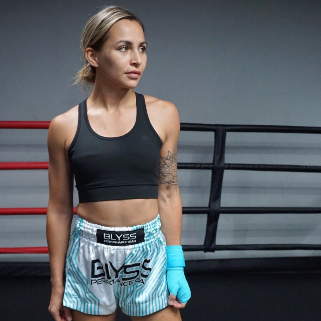 BLYSS Muay Thai Shorts TRON Electric Blue