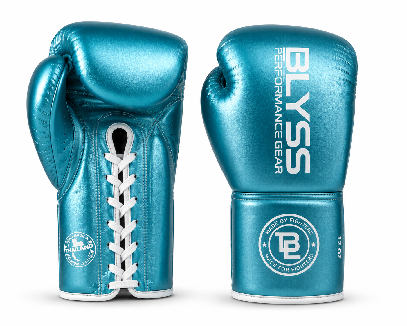 BLYSS Performance Gear Boxing Gloves BTB25 Metallic Blue Lace Up