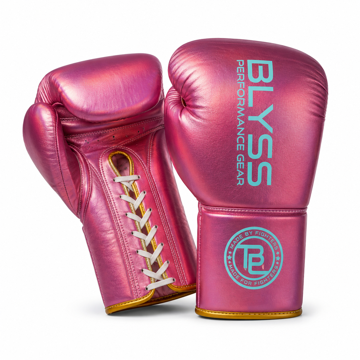 BLYSS Performance Gear Boxing Gloves BTB25 Metallic Pink Lace Up