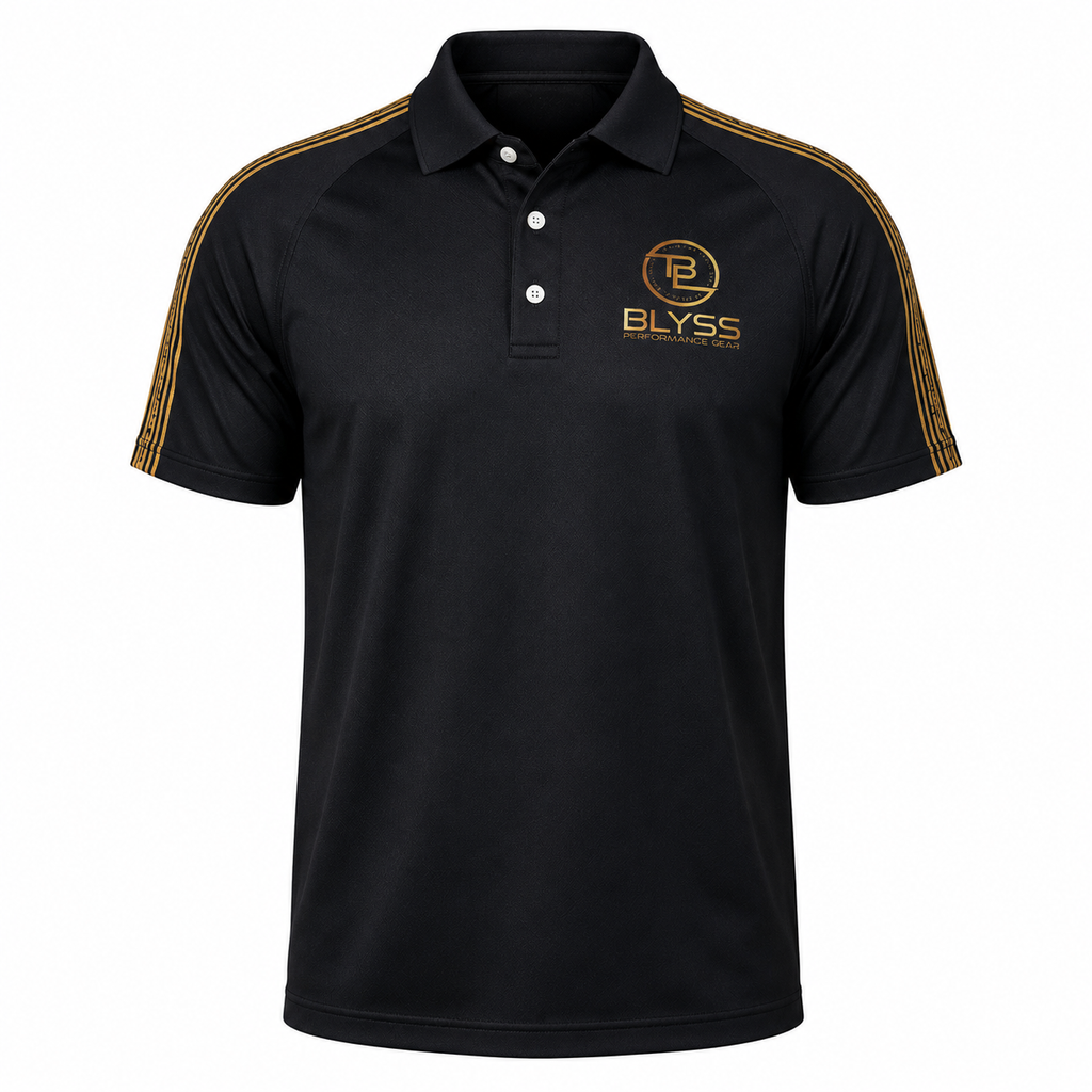BLYSS Performance Gear Polo Ari Black Gold
