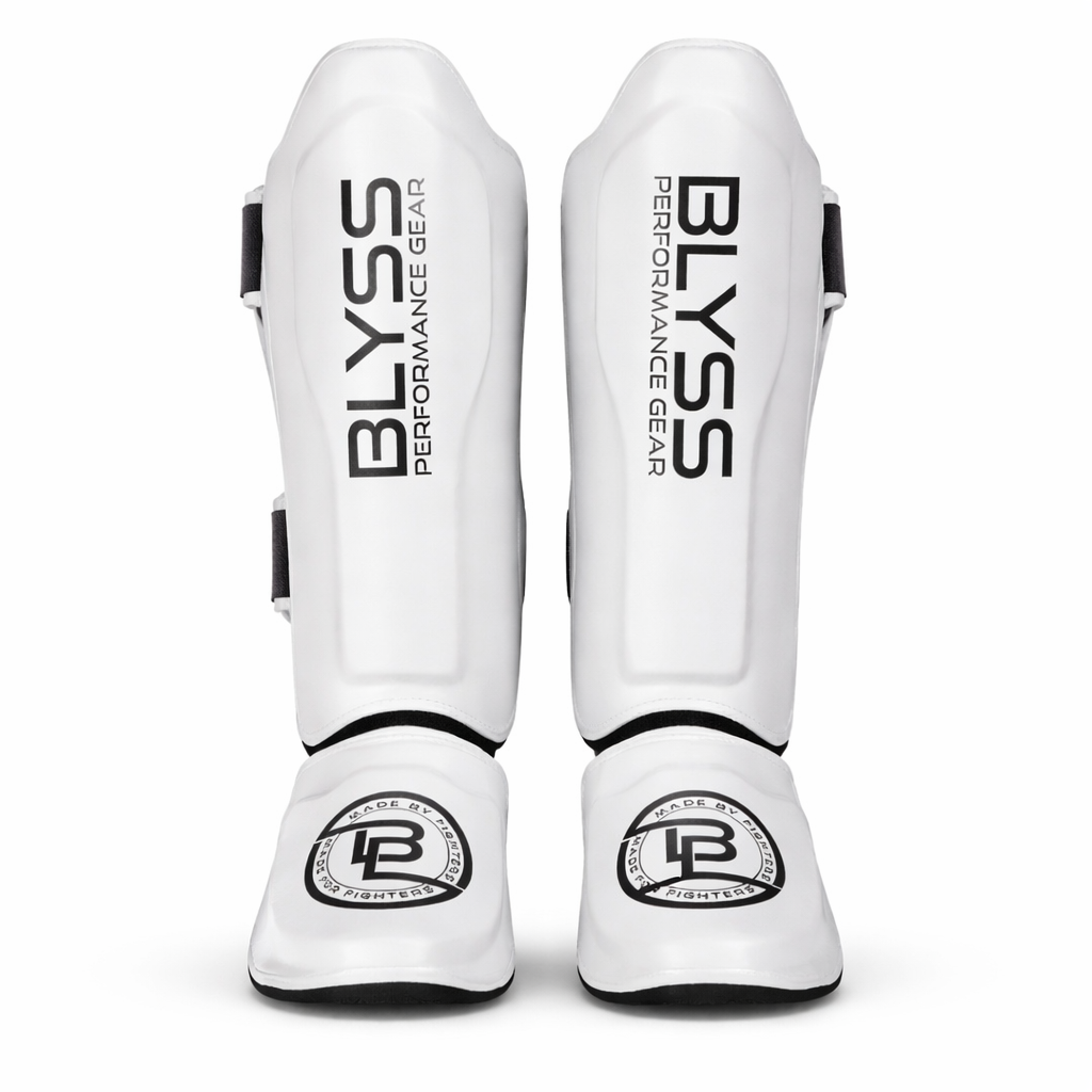 BLYSS Performance Gear Shin Guards POWERPRO White