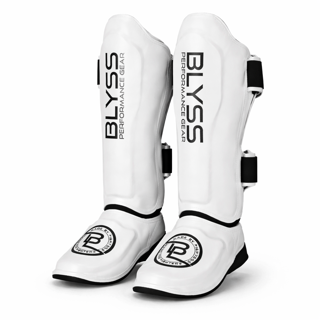 BLYSS Performance Gear Shin Guards POWERPRO White