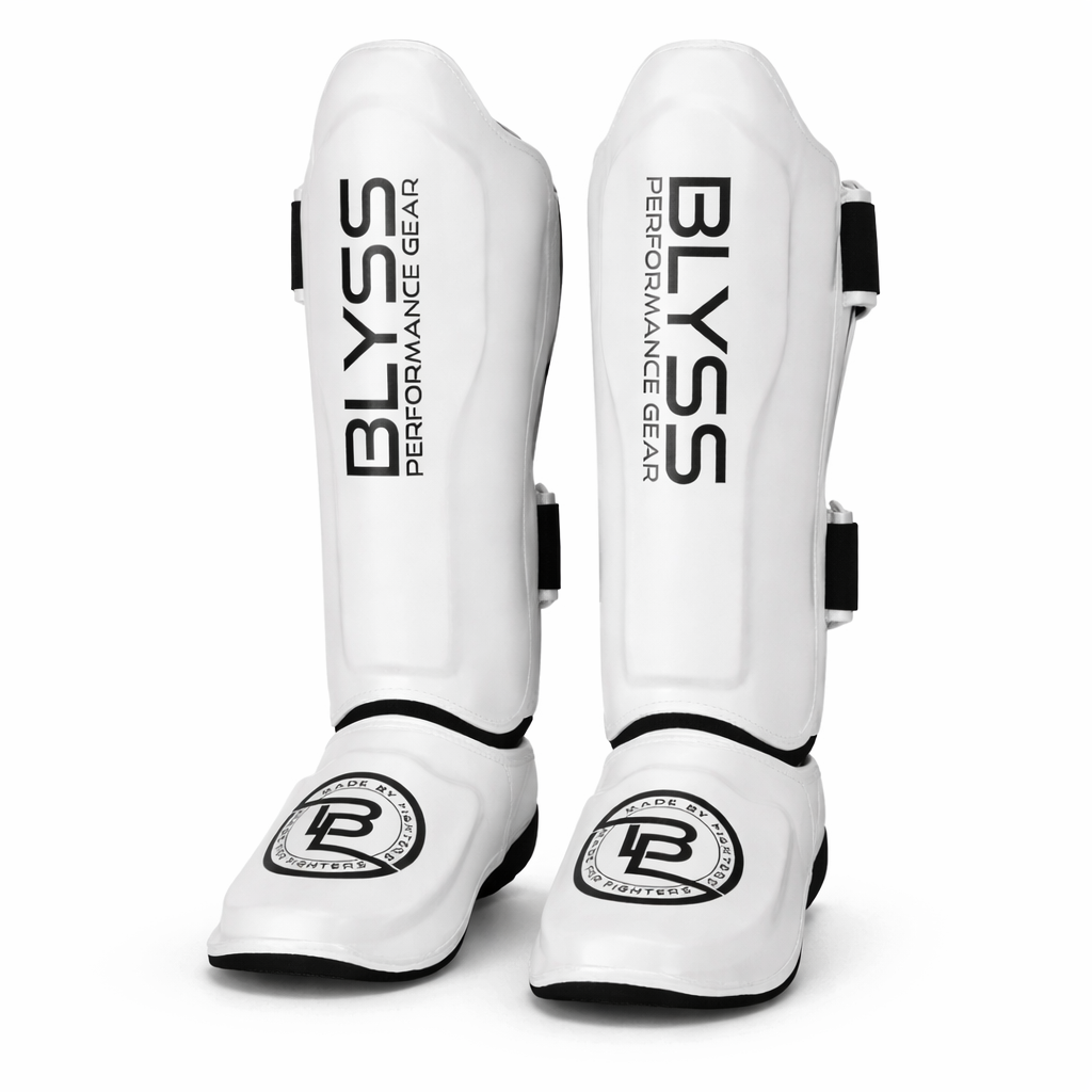 BLYSS Performance Gear Shin Guards POWERPRO White