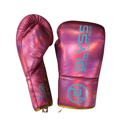 BLYSS Performance Gear Boxing Gloves BTB25 Metallic Pink Lace Up