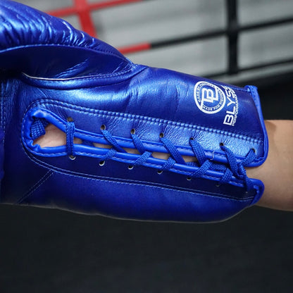 Blyss Boxing Gloves BTB25 Blue Lace Up 