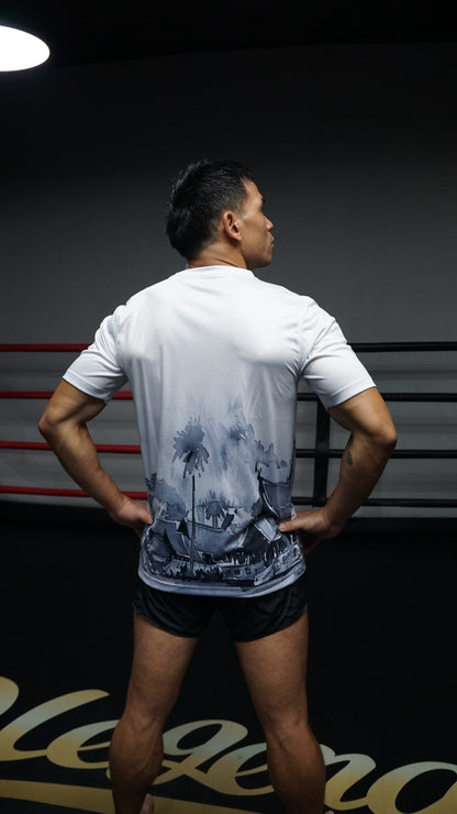 BLYSS Performance Gear Muay Thai T-Shirt Temple Edition White