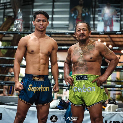 Superbon Muay Thai Shorts Lemon Green