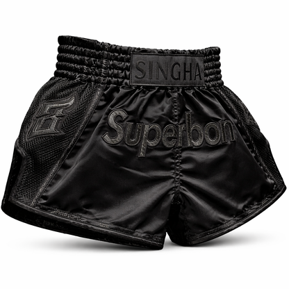 Superbon Muay Thai Shorts “BITTER BLACK”