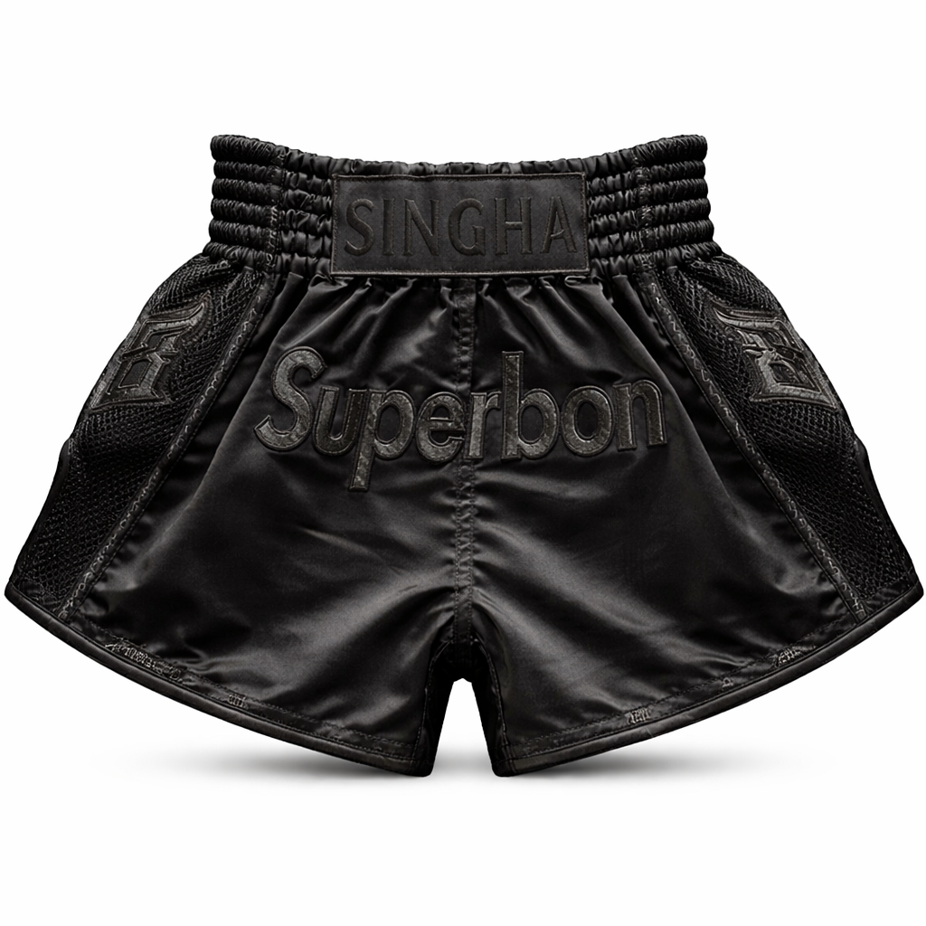 Superbon Muay Thai Shorts “BITTER BLACK”