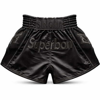 Superbon Muay Thai Shorts “BITTER BLACK”