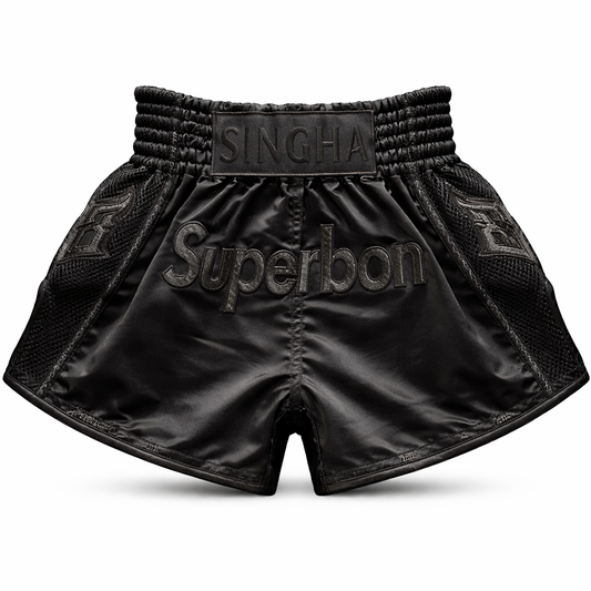 Superbon Muay Thai Shorts “BITTER BLACK”