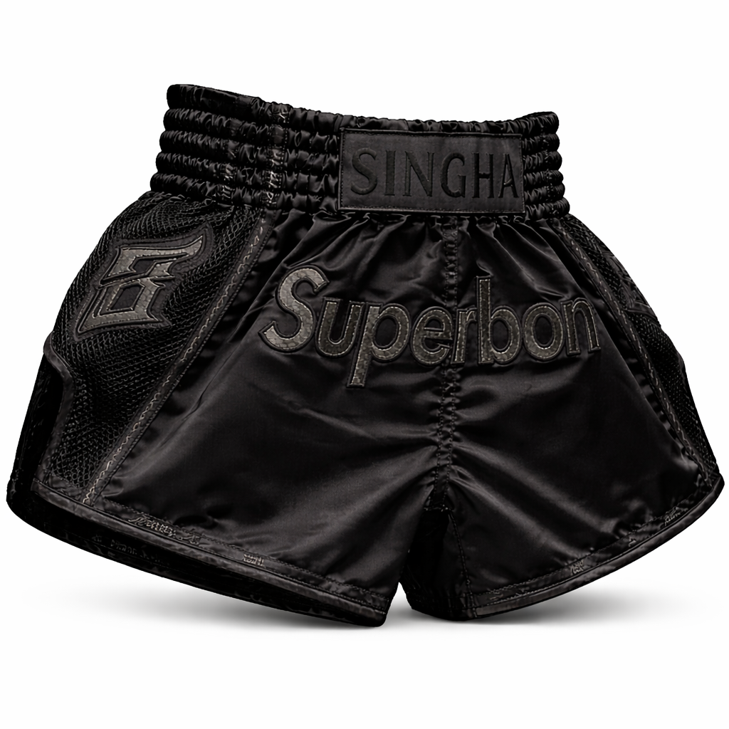 Superbon Muay Thai Shorts “BITTER BLACK”