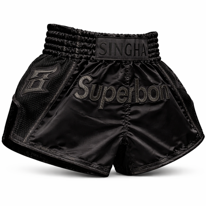 Superbon Muay Thai Shorts “BITTER BLACK”