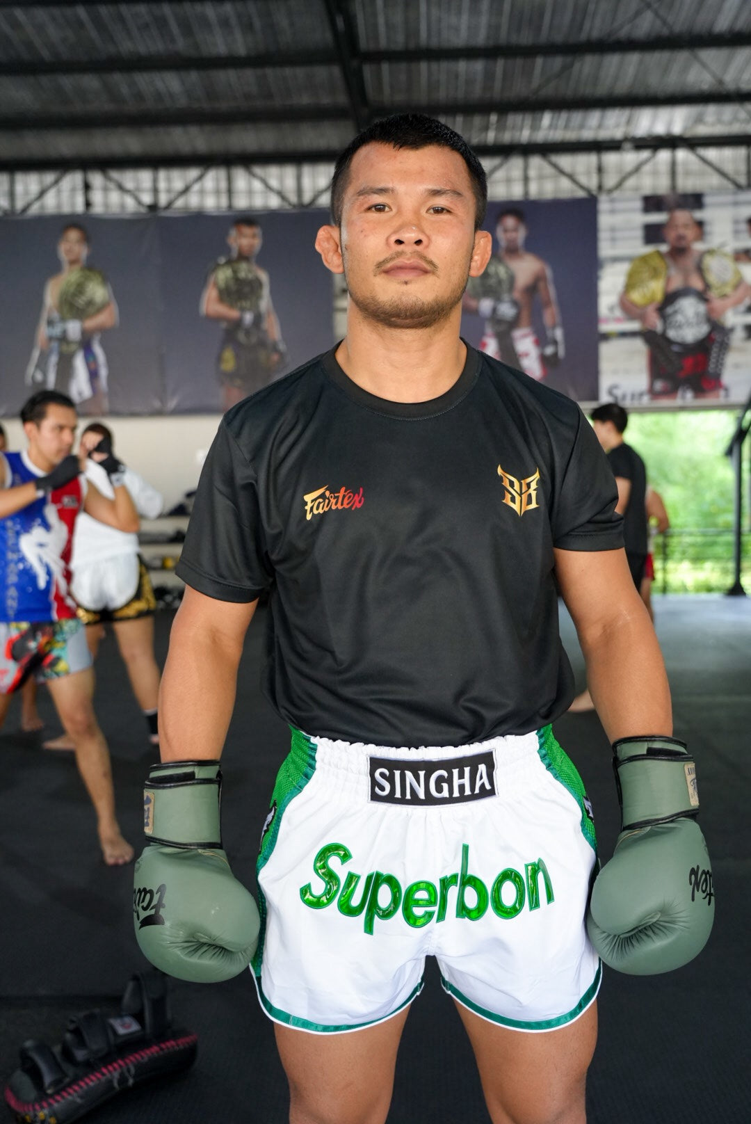 Superbon Muay Thai Shorts Shamrock White