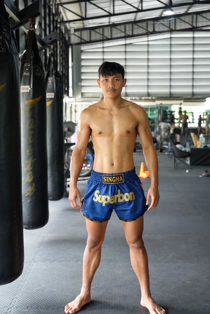 Superbon Muay Thai Shorts “PERSIAN BLUE”